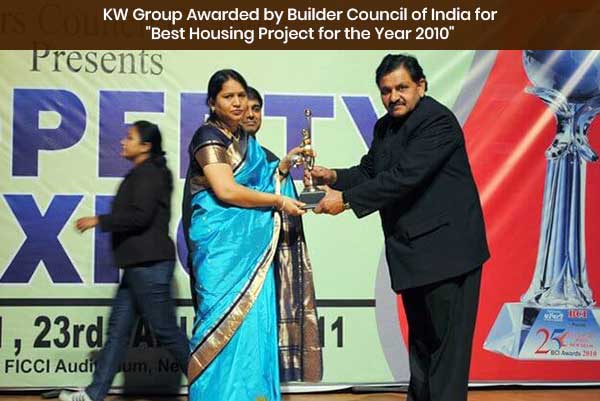 KW Group Awarded by Builder Council of India for "Best Housing Project for the Year 2010"