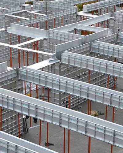 Aluminium Form work Sections are widely used for making panels which in turn are used for building high rise building in short time.